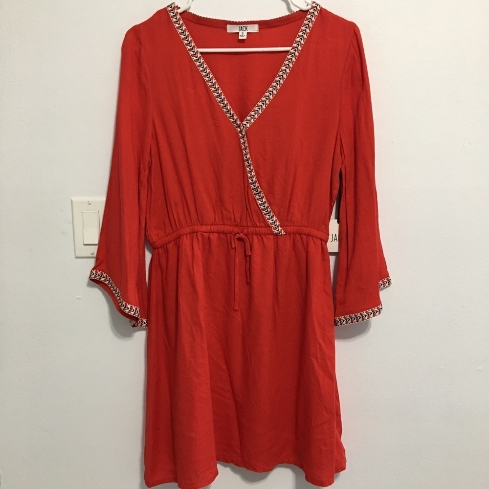 NWT Jack by B.B. Dakota Red Bell-Sleeve Dress